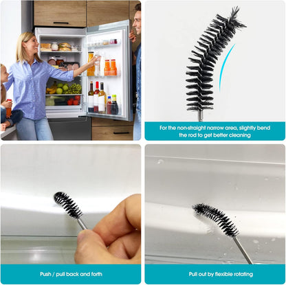 Long Drain Brush Flexible Feeding Tube Brush Slim Cleaning Brush Hose Pipe Brush