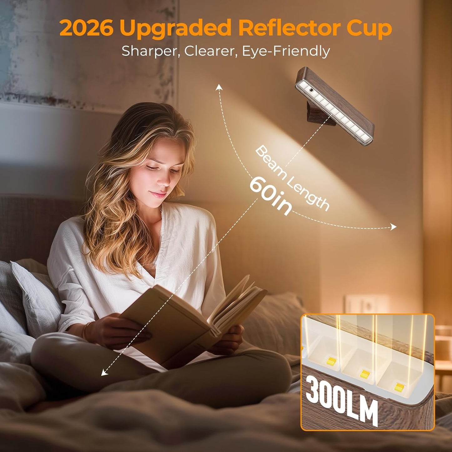 MOITA Magnetic Wireless Battery Operated Wall Sconce, Rechargeable Remote Control & Touch Control Wall Sconces Set of Two, 3-Color Temperatures LED Wall Lights, 360° Rotatable (Walnut, 2-Pack)