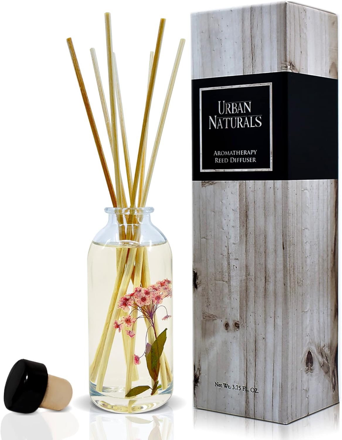 Urban Naturals Smoked Vanilla Reed Diffuser Set with Vanilla Bean, Sandalwood & Leather | Made in the USA - Colors B