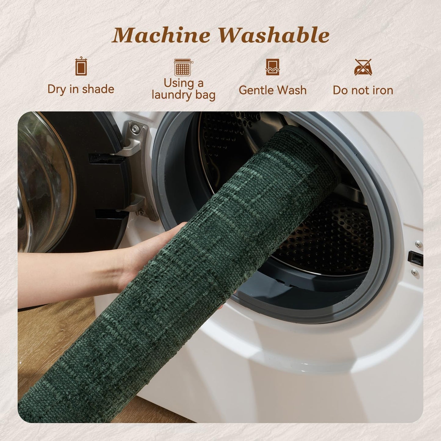 AMOAMI Bath Mat Non Slip Super Absorbent Quick Dry Bath Mats for Bathroom Floor Rubber Backing Washable Bathroom Rugs Modern Woven Jacquard Mat, Beside Tub Bath Rugs, 17" x 24", LightGrey