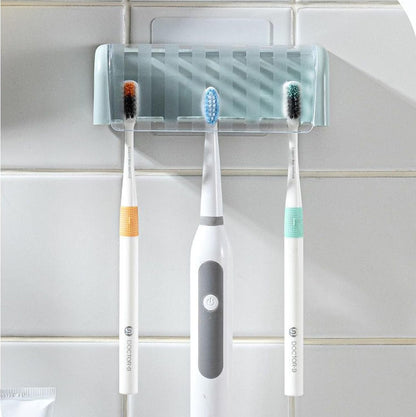 Toothbrush Holders for Bathrooms,Kids Toothbrush Holders with Cover,5 Slots Electric Tooth Brush Holder Wall Mounted Toothbrush Organizer,Shower Restroom Bathroom Accessories (White)