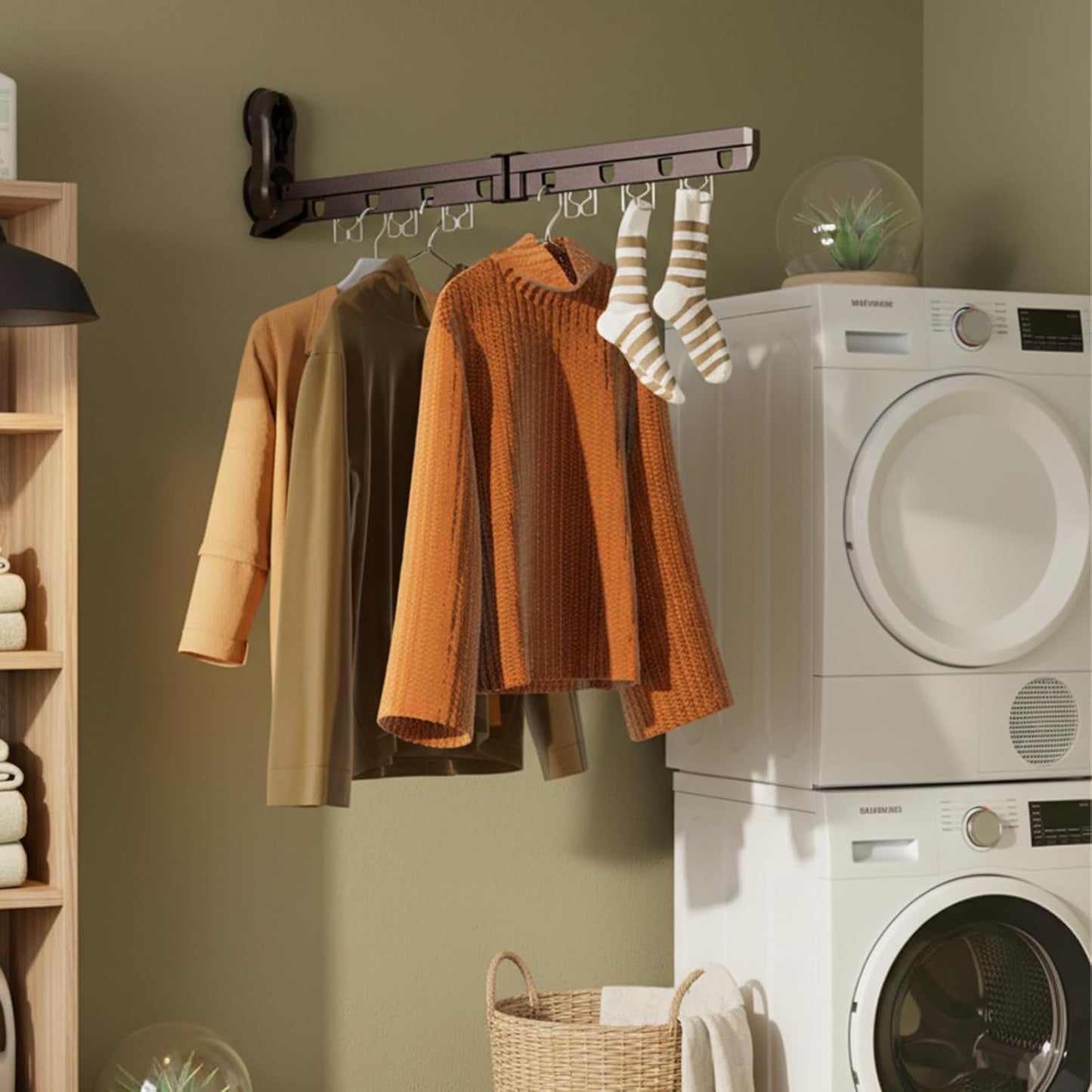Foldable Clothes Drying Rack with Suction Cup Clothes Rack Portable Drying Racks Laundry Clothes Hanger Collapsible Clothing Racks for Travel Laundry Room Hotel RV Dorm