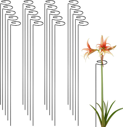 24 Inch 20 Packs Plant Stakes,Plant Supports for Outdoor Plants,Garden Single Stemmed Plant Support Stakes for Gardening,Flowers,Orchid,Peony Lily Rose