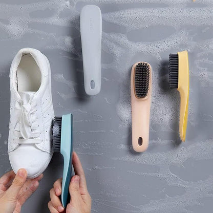 Laundry Scrub Brush 2 Pack Soft Bristle Brush Cleaning Brush for Stains Clothes Scrubbing Brush Household Cleaning Tool for Bathroom Countertops Bathtubs