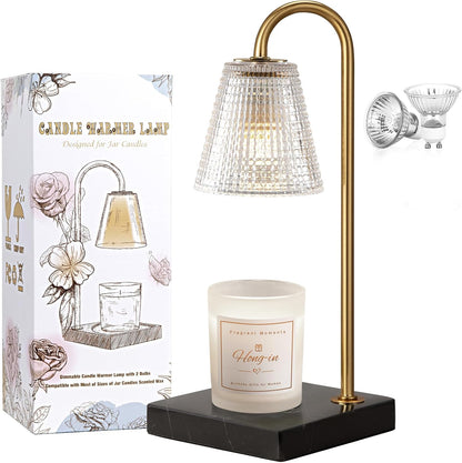 Hong-in Candle Warmer Lamp with Timer-Dimmable Adjustable Height Candle Lamp Warmer, Birthday Gifts for Women Mom Her, Housewarming Office Home Decor,Wax Warmer for Scented Wax Jar Candles