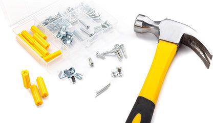 CARTMAN 136-Piece Household Tool Set, Home Repair Kit With Storage Case Box | Complete tool assortment for home repairs, office fixes, dorm needs, furniture setup, crafting, and everyday household fixes.