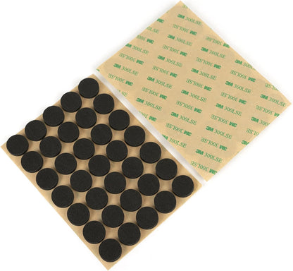 Furniture Felt Pads 3/4" (19mm) Diameter Round 3M Self Adhesive Protects Furniture and Floors Against Bumps and Scratches 140 Pack - Black