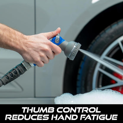 VIKING Hose Nozzle, Garden Hose Nozzle with 8 Spray Patterns, Adjustable and Heavy Duty for Washing Car, Watering Plants, Washing Pets, and Home Use