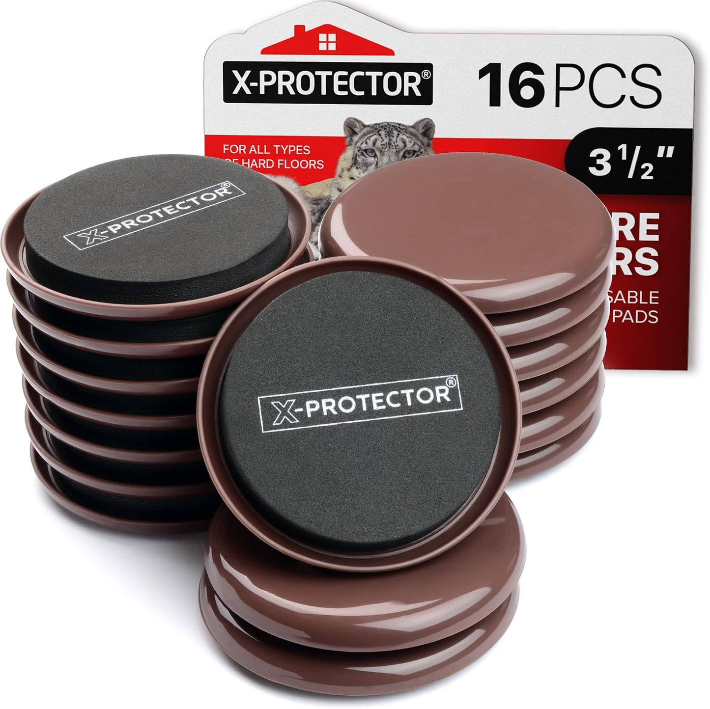 Chair Sliders X-PROTECTOR – Furniture Sliders 40 pcs Carpet Sliders 1” – The Best Furniture Moving Pads – Premium Chair Leg Floor Protectors – Slide Effortlessly with Chair Pads & Protect Your Floor!