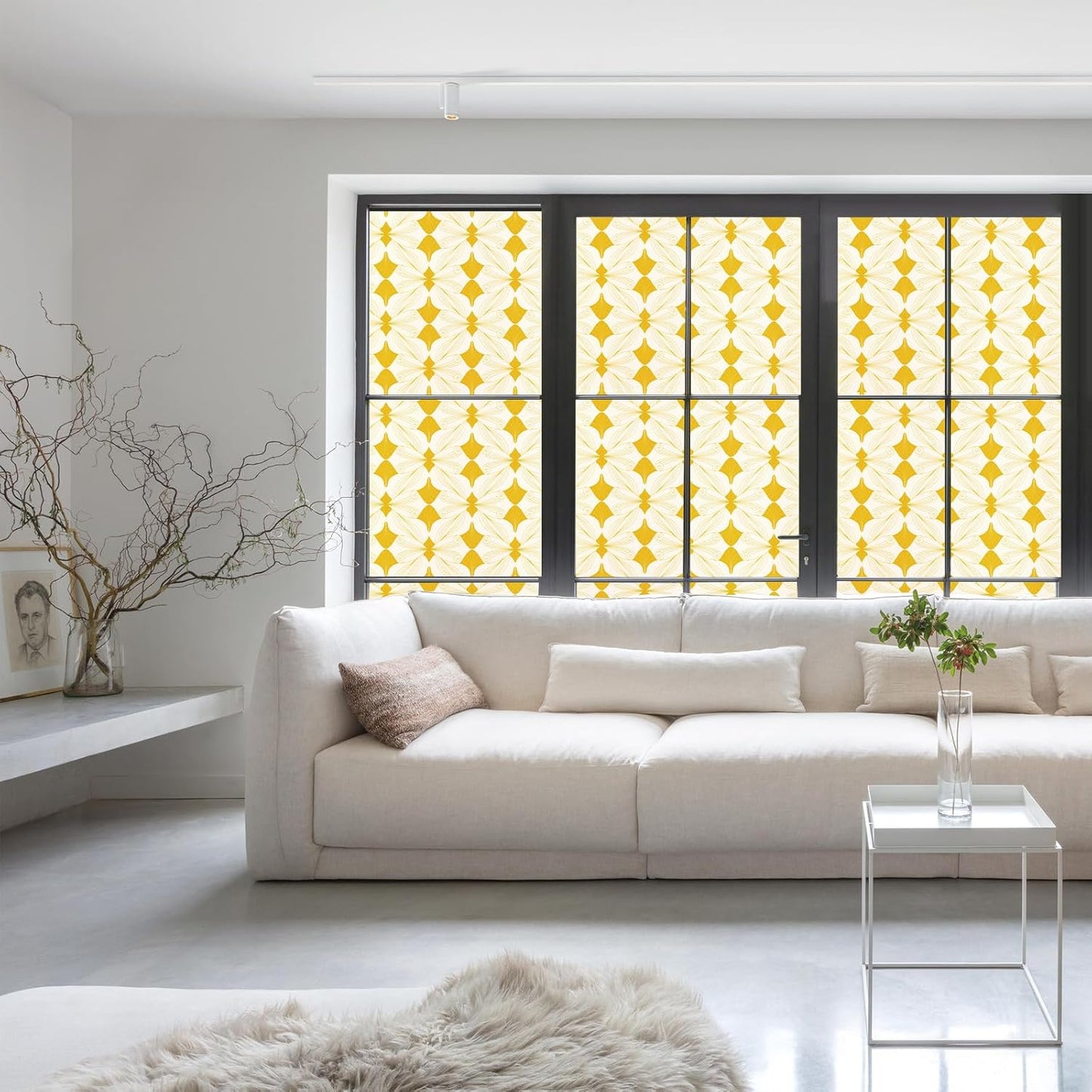 SOMWISE Frosted Glass Window Film, Heat Insulation, UV Block, Anti-Glare, One Way Privacy Tint, Static Cling for Home Bathroom Door, Renter Friendly, Day & Night Privacy