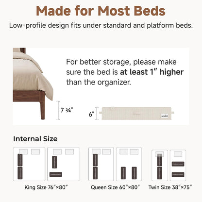 StorageWorks Large Under Bed Storage Containers with Handles and Label Holder, 2 Pack Ultra-thick Fabric Underbed Bins, Closet Organizer for Clothes, Blankets, Sweater