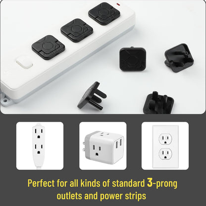 Bates Outlet Covers - Baby Proofing, 10 Pack, 3 Prongs, Child Proof