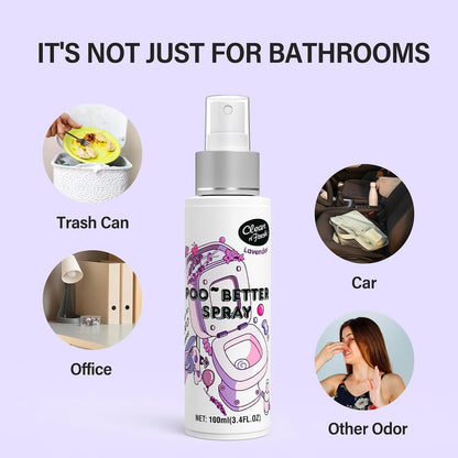 Clean-n-Fresh Toilet Spray, 6.8 Fl.oz Poo Spray | Up to 400+ Uses, 100% Natural Plant Essential Oil Citrus Scent, Bathroom Deodorizer