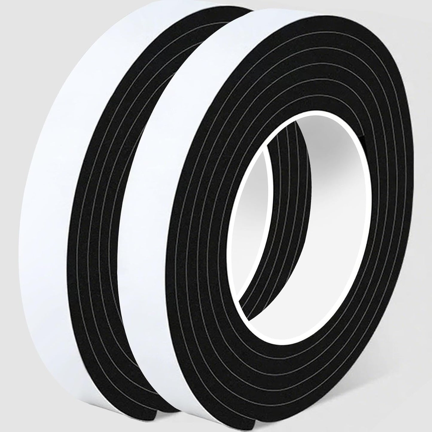 Foam Weather Stripping Door Seal,1 Inch W x 1/17 Inch T x 33 Feet White Window Sealing Tape，Single-Sided Self-Adhesive Insulation Sealing Strip