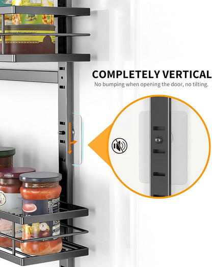 Moforoco White 9-Tier Over The Door Pantry Organizer, Pantry Organization And Storage, Metal Hanging Spice Rack Shelves Door, Home & Kitchen Essentials, Laundry Room Bathroom Organization