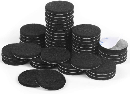 Felt Pads,50 Pieces Furniture Pads Self Adhesive Round Furniture Feet Protectors for Hardwood & Laminate Flooring(Black)