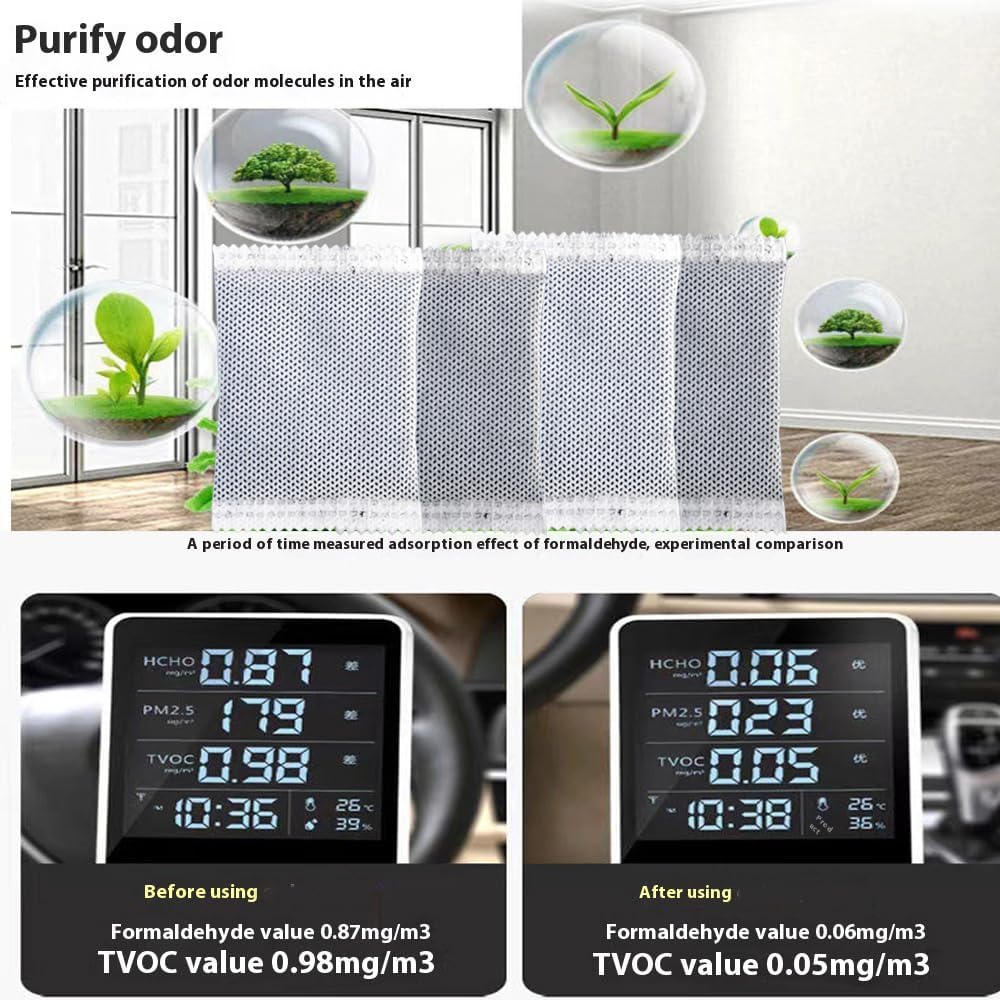 35Pack Natural Activated Charcoal Odor Absorber Air Purifying Bag for Home or Shoe Odor Eliminator; Car Air Freshener;Drawer Deodorizers; 7g/Pack Natural Air Freshener for Home,Car,Closet,Pets