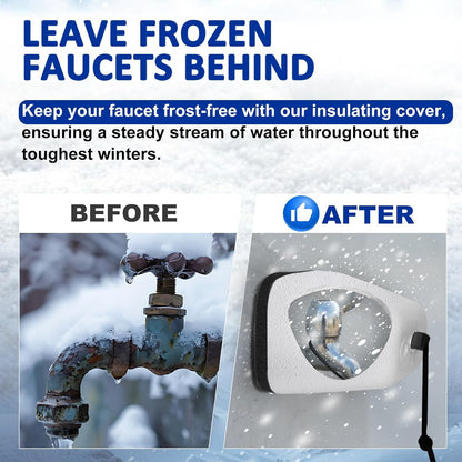 HEATIT Outdoor Faucet Cover 4 Pack, Foam Insulated Freeze Protector | Reusable Faucet Covers Protect Outdoor Water Spigots from Winter Freezing, Cold Weather and Pipe Freeze Damage