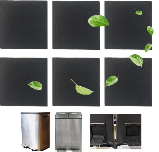 PurifyLogix 6 PCS Odor Absorbing Filter Refills for SIMPLI-Magic Trash Can | Activated Charcoal Deodorizer for SIMPLI-MAGIC Garbage Bins with Built in Odor Filter Compartment, Square