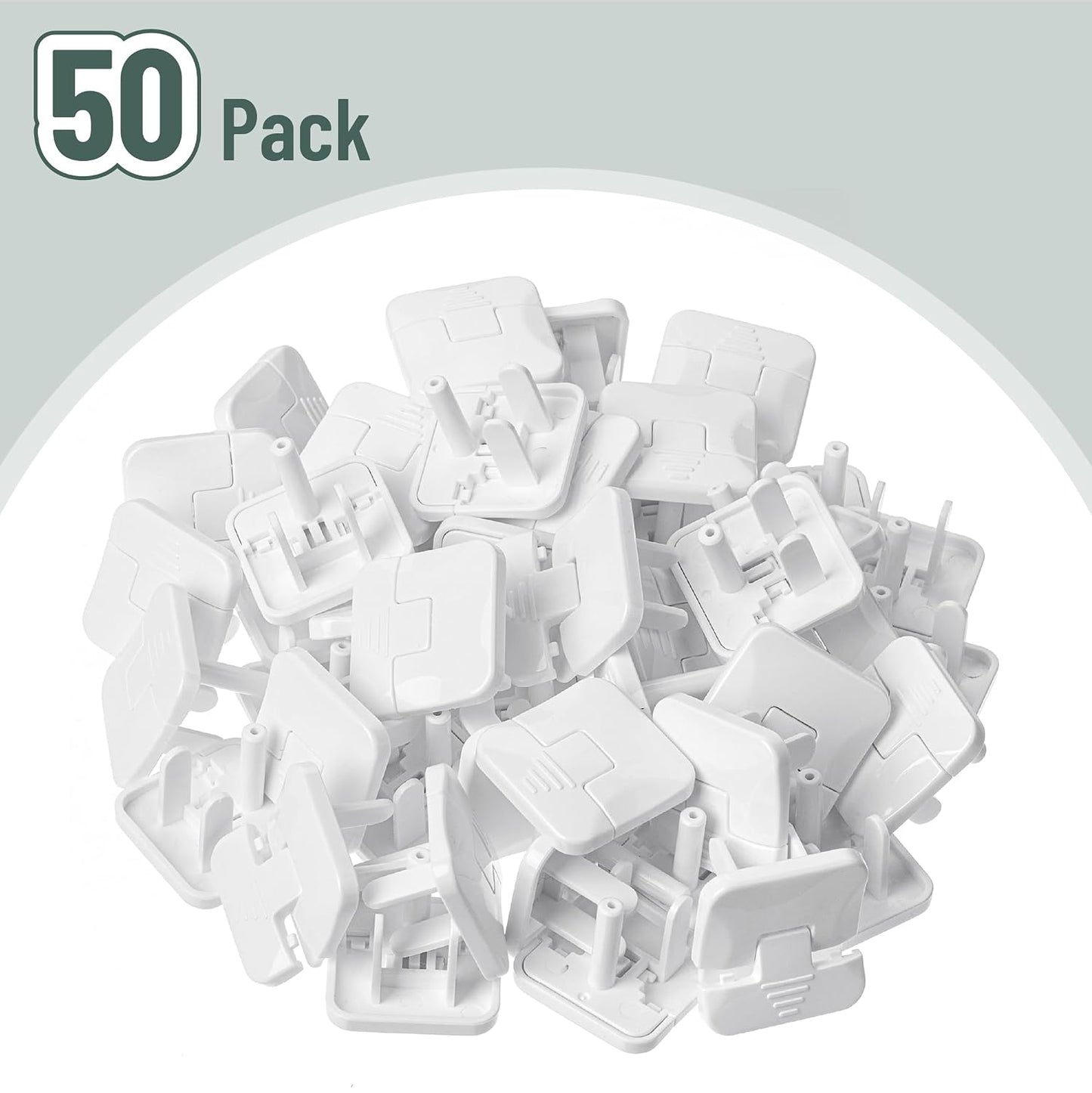 Bates- Outlet Covers Child Proof, 10 Pack, White, 3 Prong Outlet Covers