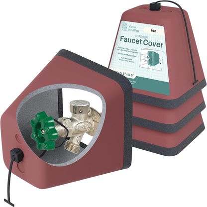 Home Intuition Outdoor Foam Faucet Covers for Winter Freeze Protection, 2 Pack
