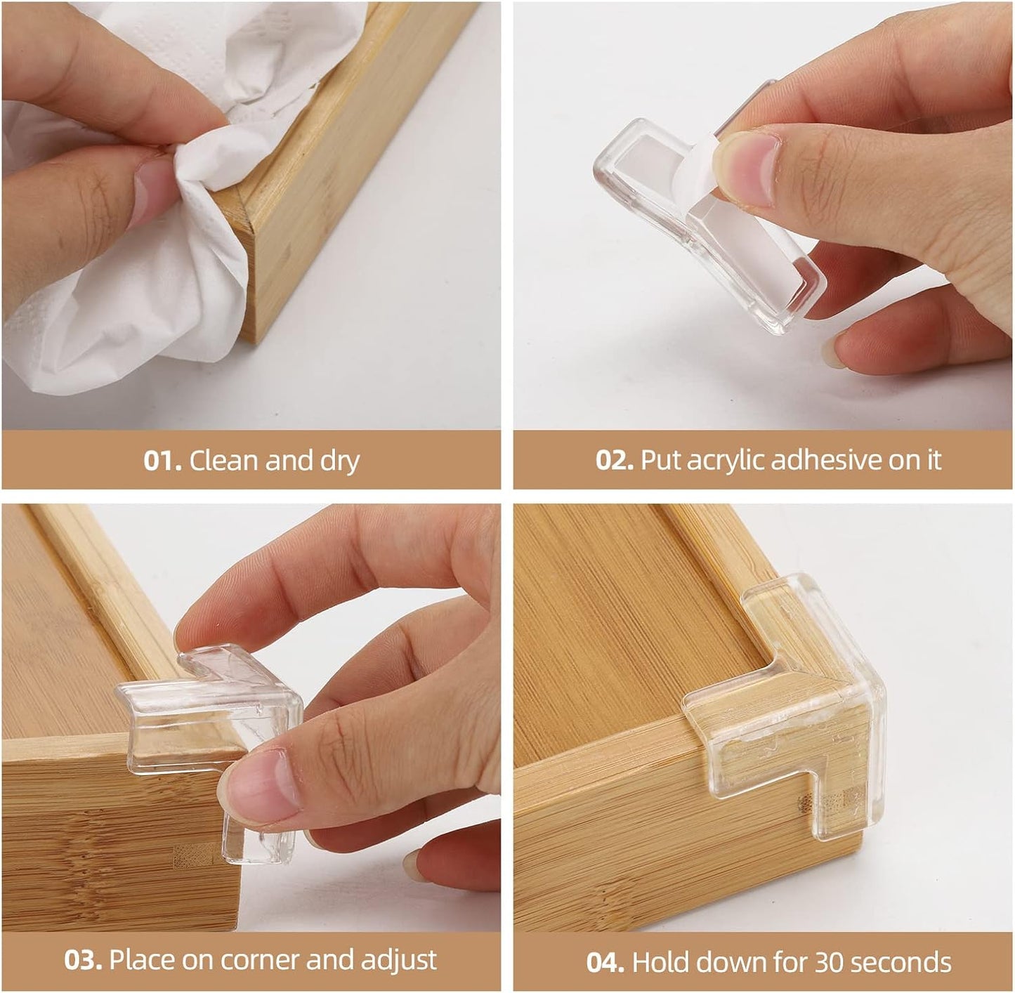 28 Pcs Corner Protectors for Baby, Furniture Corner Guards & Bumpers Clear | L, T, Round Shape