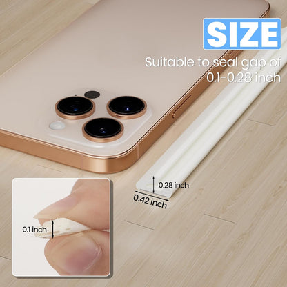 19.7ft V-Shape Thin Weather Stripping Door Frame Seal Strip,Self-Adhesive Door Small Gap Filler for Winter Insulation,Foam Weatherstripping for Door Draft Stopper Light Blocker,White
