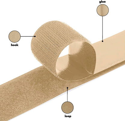 1 inch Black Hook and Loop Tape 1 Yd Self Adhesive Tape Sticky Back Heavy Duty Fastener Ideal for Window Fixing Net Carpets DIY Project Handmade Craft Home Office