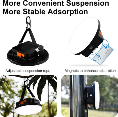 4000LM Flashlight Portable LED Camping Lantern Light 30W with Digital Display and Magnet , IPX5 Waterproof Tent Lights Light for Parents Christmas Gift