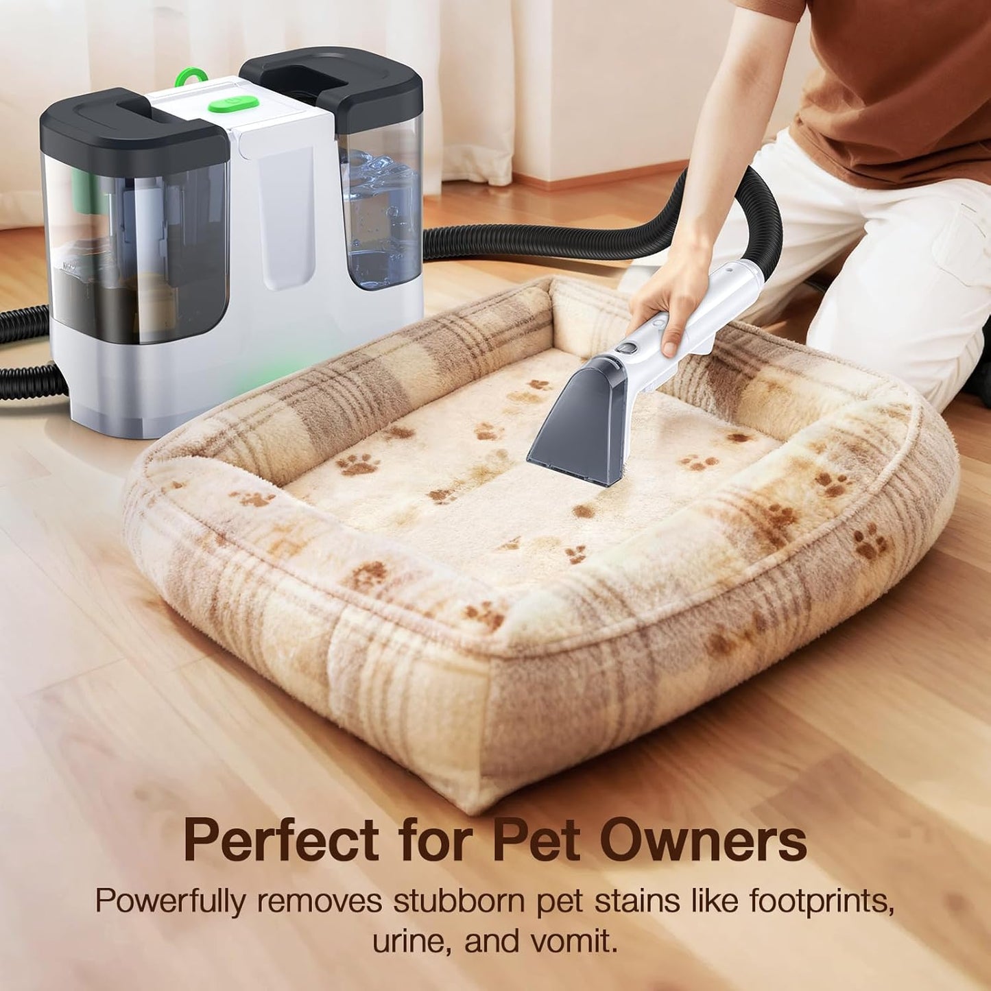 Electric Spin Scrubber, Cordless Cleaning Brush Scrubber with 7 Replaceable Brush Heads and Adjustable Extension Handle, IPX7 Waterproof Power Cleaning Brush for Bathroom Tub Floor Tile Shower