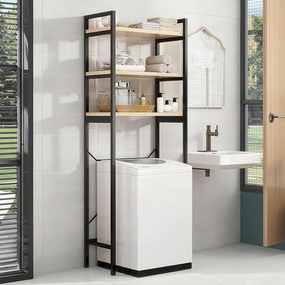 Gdrasuya10 Over the Washer and Dryer Storage Shelf for Laundry Room, 3 Tier White Washer Storage Utility Rack Shelf Laundry Storage Shelf Organizer Space Saving for Room
