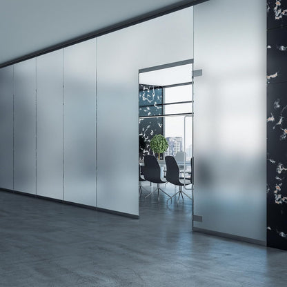 HIDBEA Frosted Window Privacy Film Heat Control UV Blocking, Static Cling Non-Adhesive Reusable Door coverings for Bathroom Home Office (Frosted 17.5 Inch x 6.5 Feet)
