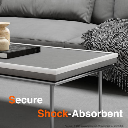 Roving Cove PreFit (Classic) Furniture Edge Corner Protector (Standard 15ft Edge 4 Corners), Baby Proofing Bumper Guards, Coffee Brown, Pre-Taped, for Straight Smooth Surfaces