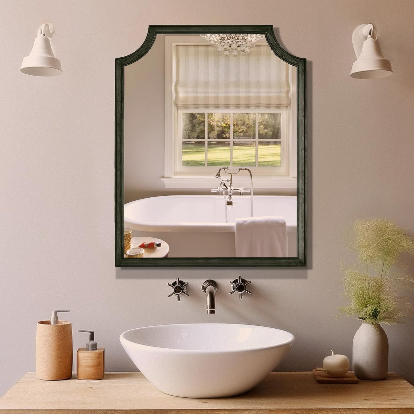 WallBeyond Full Length Mirror Wall Mounted 65"x22", Rustic Wooden Frame Floor Mirror, Large Full Body Mirror for Bedroom, Leaning or Hanging Against Wall, Natural