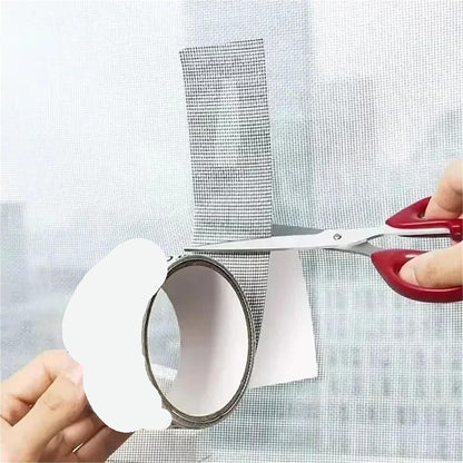 Window Screen Repair Tape 2 Pcs Window Screen Tape Screen Repair Subsidy Door Curtain Hole Patch Repair Self-Adhesive Screen Tape(Gray)