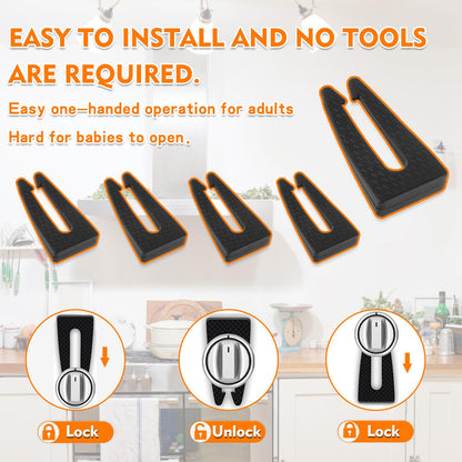 5 Pack Stove Knob Locks, Gas Stove Knob Lock, Oven Lock Child Safety Gas Stove Knob Covers, Prevent Children or Pets from Accidentally Turning on Gas Stove