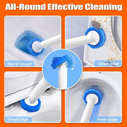 JEHONN Disposable Toilet Brush with 48 Wand Cleaner Refills, Wall Mounted Toilet Bowl Brush Holder Set, Bathroom Cleaning System for Sink Bathtub Wash Basin (Blue)