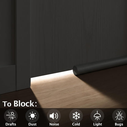 MAXTID Large Door Draft Stopper for Bottom of Doors 36” Under Door Sweep Noise Blocker Black Gap Stoppers Adjustable Doors Seal Sweep Guard Draft, Window Breeze Stoppers, Home Essentials Gadgets