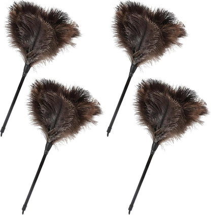 Extendable Cleaning Duster 94 Inch - Long Telescoping Ostrich Feather Dusters with Stainless Steel Extension Pole for High Ceiling Fan, High Ceilings,Roof Dusting