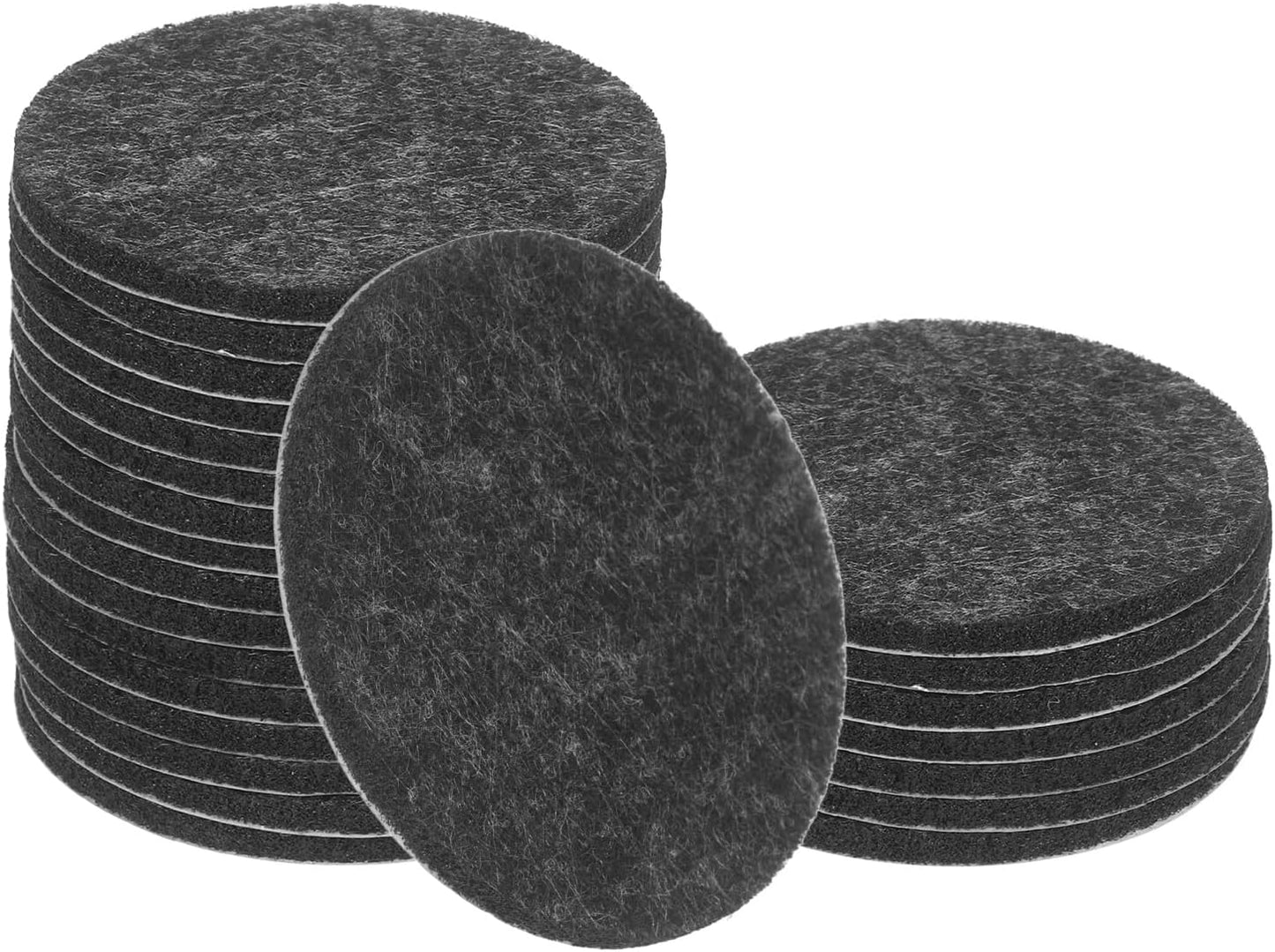 uxcell 32Pcs Non Slip Furniture Pads, 3" Round Self Adhesive Felt Bumpers Noise Reducing Furniture Feet Floor Protector for Chairs Tables Furniture Legs (White 0.2" Thick) - Colors A