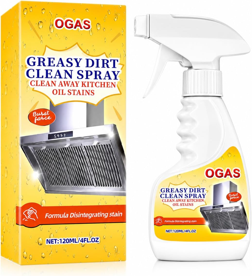 Portable Kitchen Degreaser Foam Spray, Compact Oil Cleaner 4oz | Perfect for RV, camping, travel & studio counters; safe on stainless steel, ceramic; fast-acting rinse-free stain cutting