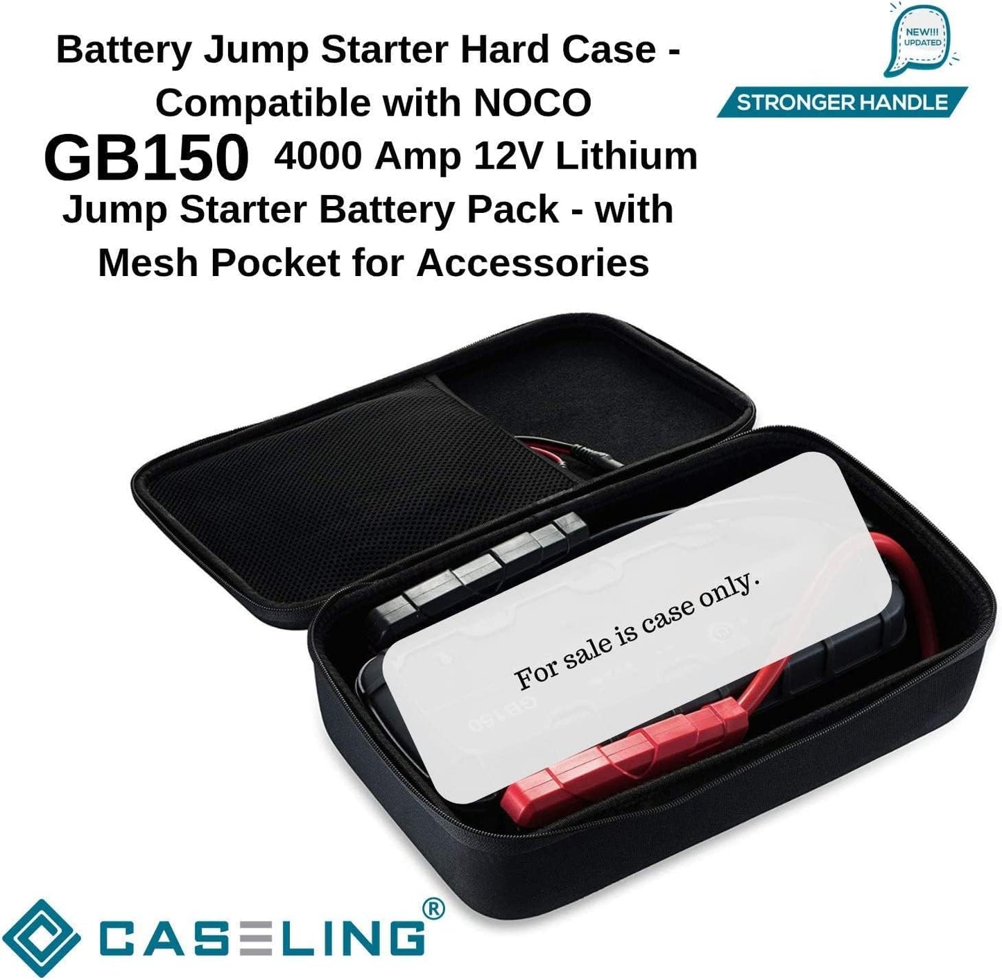 Caseling case 13.5" x 8.3" - Fits GB150 3000A Car Battery Jump Starter | Fits GB150 3000A, shockproof EVA shell, large mesh pocket for cables & charger. Case only, device not included