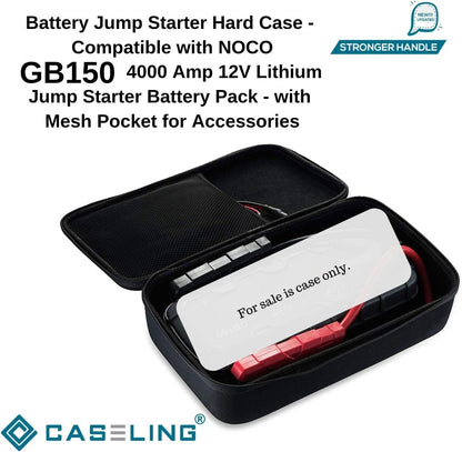 Caseling case 13.5" x 8.3" - Fits GB150 3000A Car Battery Jump Starter | Fits GB150 3000A, shockproof EVA shell, large mesh pocket for cables & charger. Case only, device not included