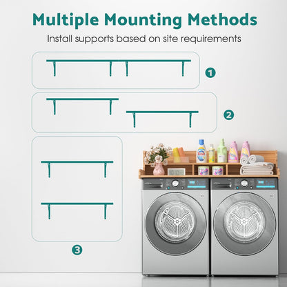 Washer Dryer Countertop, Laundry Countertop Over Washer And Dryer, Washer And Dryer Covers For The Top For Laundry Room Organization, Washer And Dryer Countertop Shelves (Oka Brown, 53.9*27.5*12)