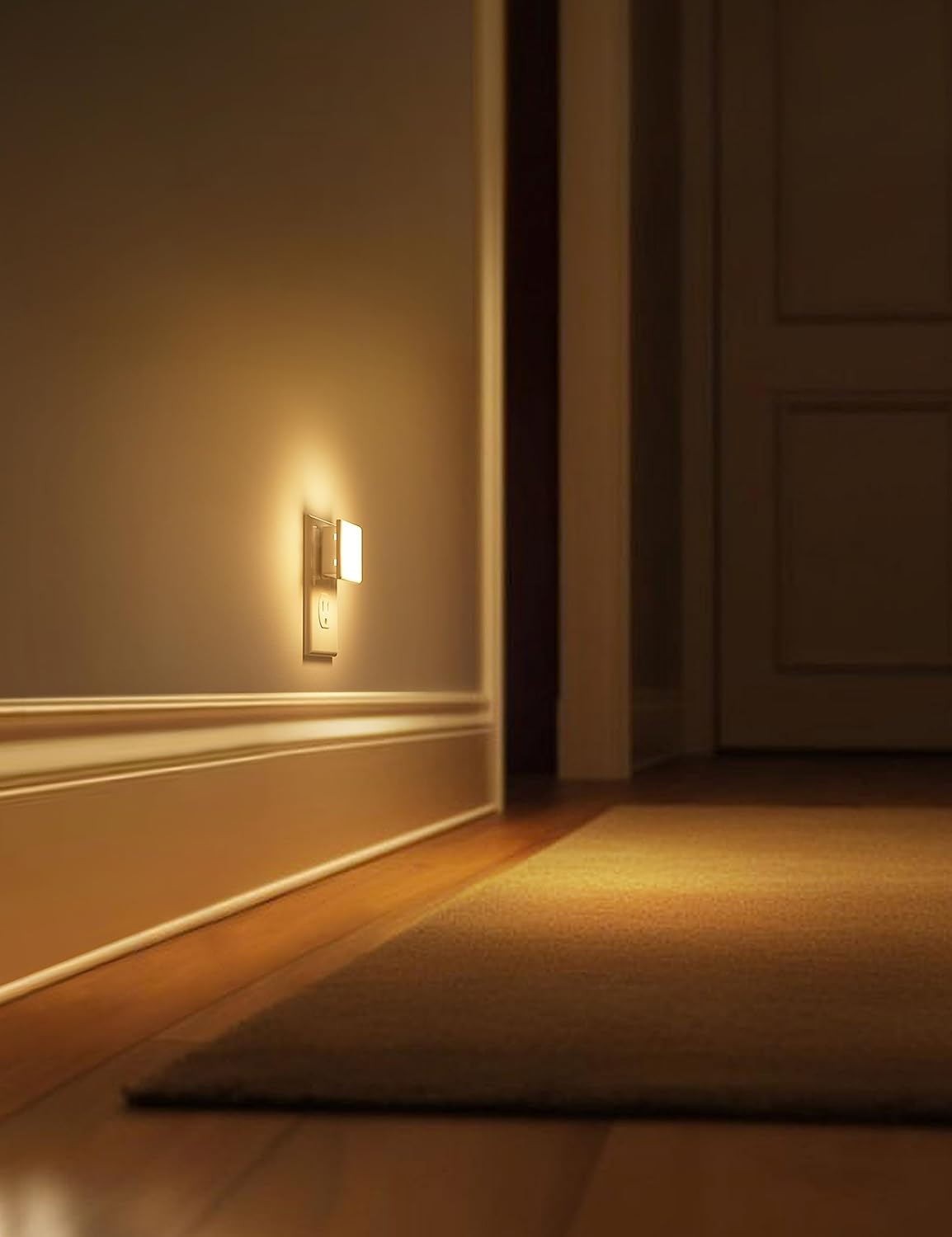 L LOHAS LED Night Light,Night Lights Plug into Wall, [6-Pack] Plug in Night Light, Dusk-to-Dawn Sensor, 3000K Soft White 0.3W Bright Nightlight Auto-On/Off for Adults Kids Bedroom Bathroom Hallway