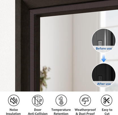Litaibai 40 ft Kerf Weather Stripping Door Seal for Exterior Doors, White | Press-in kerf seal for grooved door frames is not self-adhesive, replaces worn seals, and helps reduce drafts and energy loss