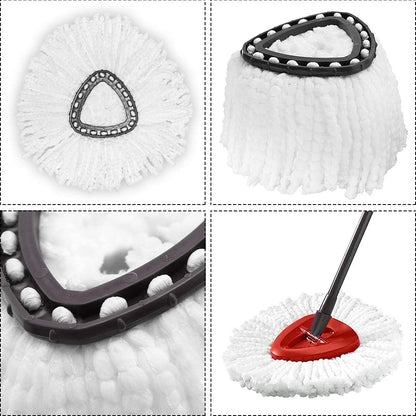 4 Pack Mop Heads Replacements for O-Ceda Easy Wrin Spin System, Microfiber Refills, Easy Cleaning Mop Repalce Head