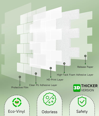 Yoillione Peel and Stick Backsplash for Kitchen: Self Adhesive Wall Tiles for Bathroom - Vinyl Thick Back Splash Tile (10, Light Coffee)