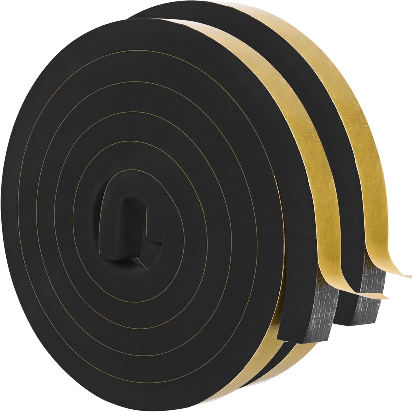 ToLanbbt White Door Window Weather Stripping Self Adhesive Foam Tape High Density Foam Sealing Strip Window Insulation Weatherproof Gasket Tape for Doors and Windows (1/2" W X 1/8" T X 16.5')