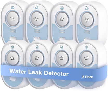 Water Leak Detector 5 Pack, 5-Year Battery Life, Water Alarm with Low Battery Warning, 100dB Loud Sound and Self-Test Function, IP66 Waterproof for Home Basement Kitchen(Not Support Wi-Fi)
